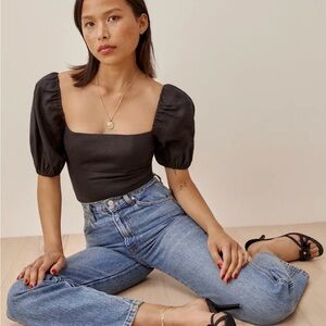 Reformation arancini linen top